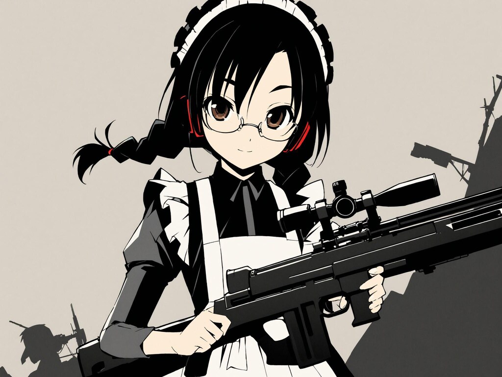 メイド服と狙撃銃習熟訓練