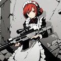 メイド服と狙撃銃習熟訓練 12枚目