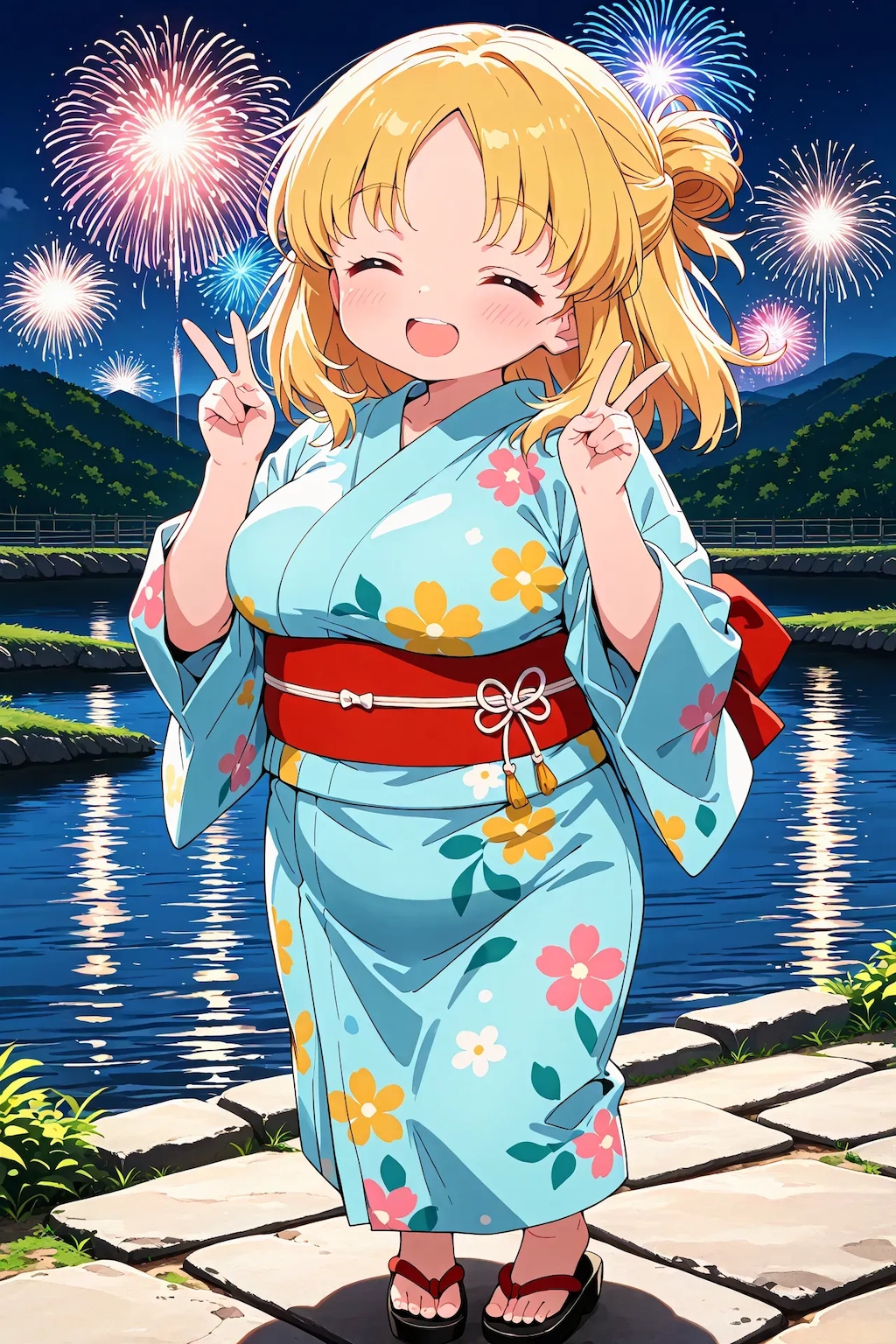 夏祭りのまりあちゃん