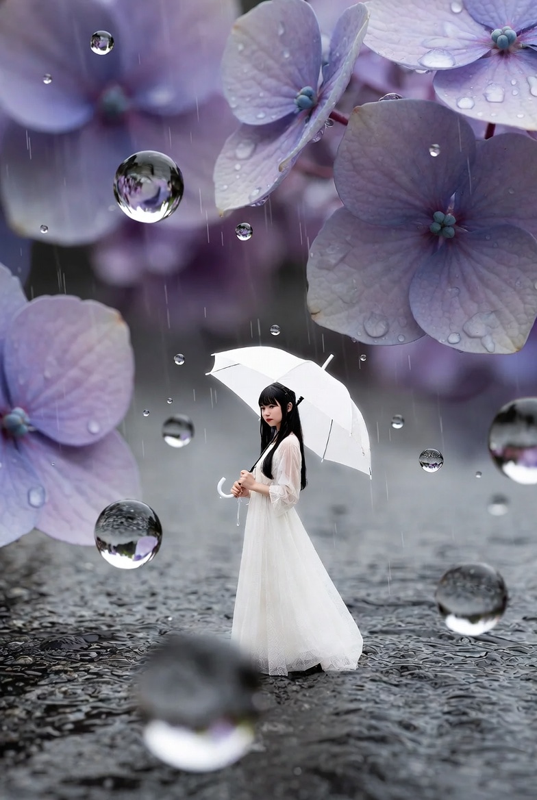 雨の日のポラ子