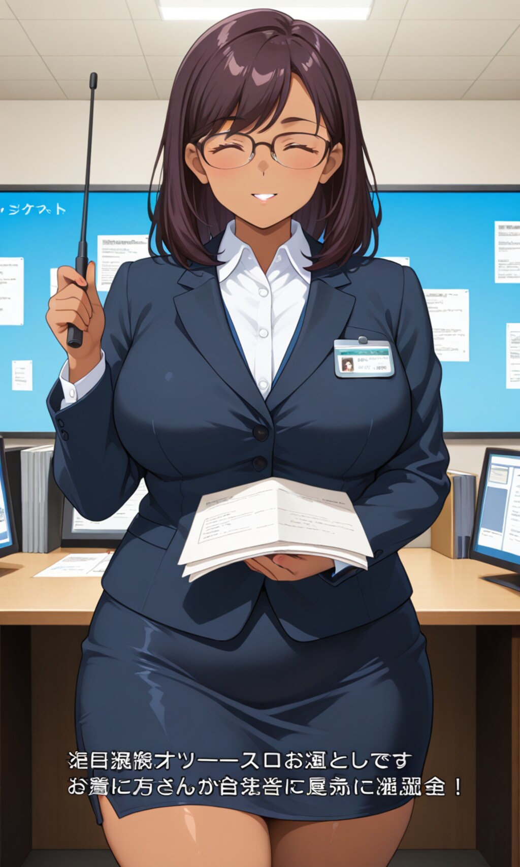 何か説明してくれてるおねーさん