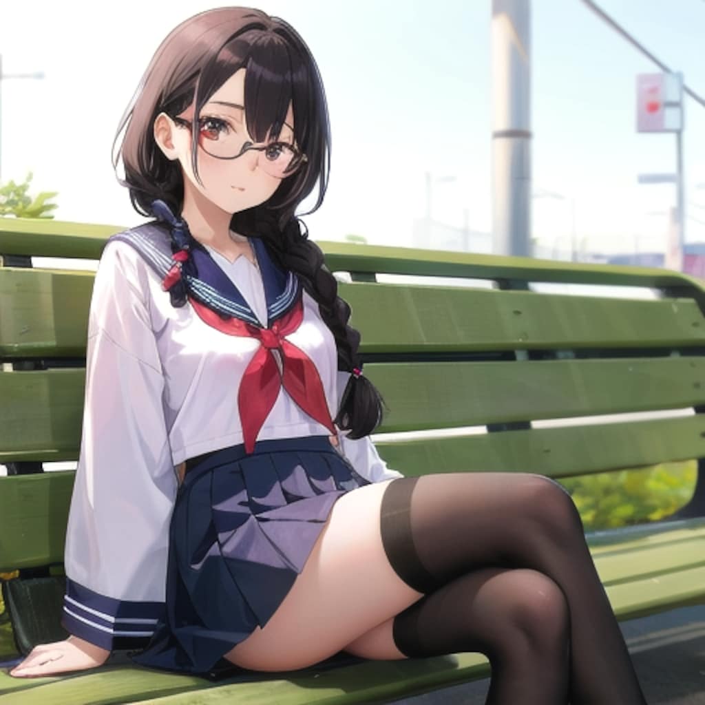 ベンチの女子②