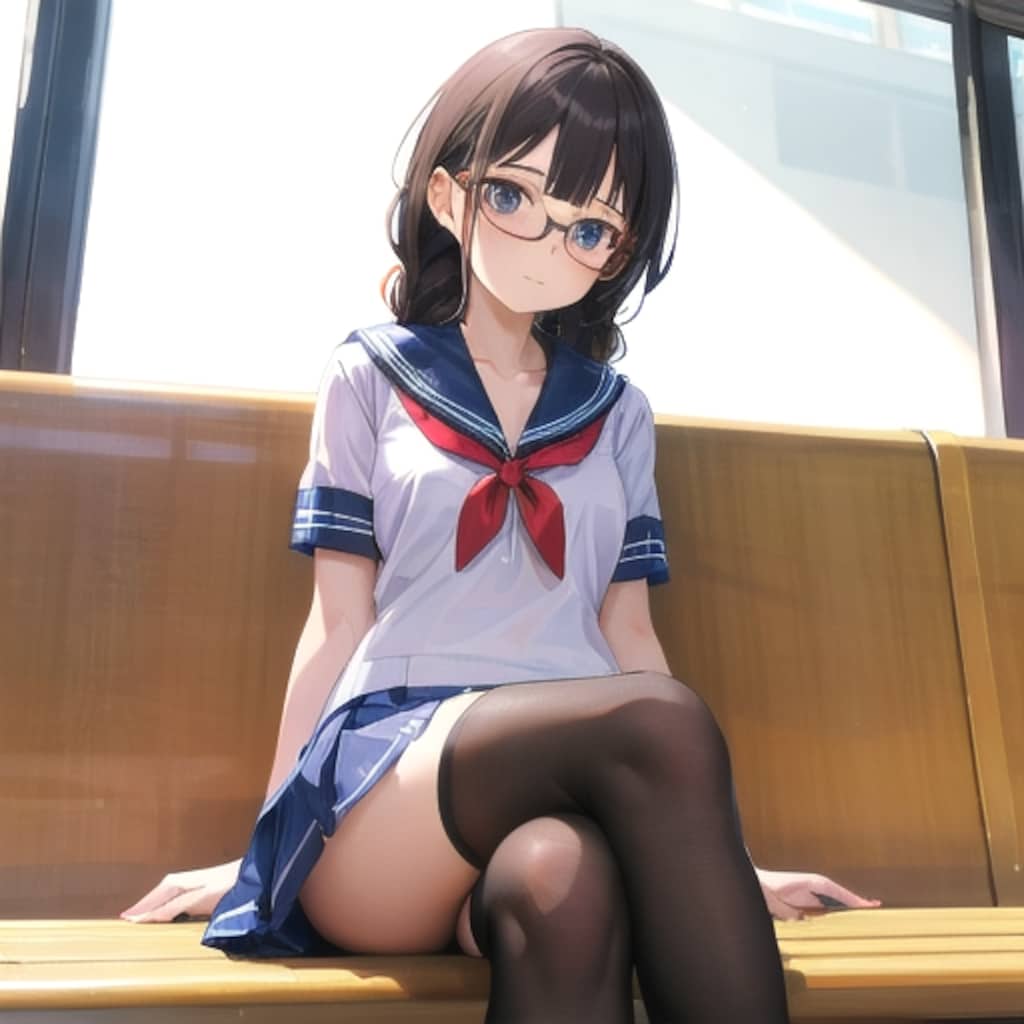 ベンチの女子②