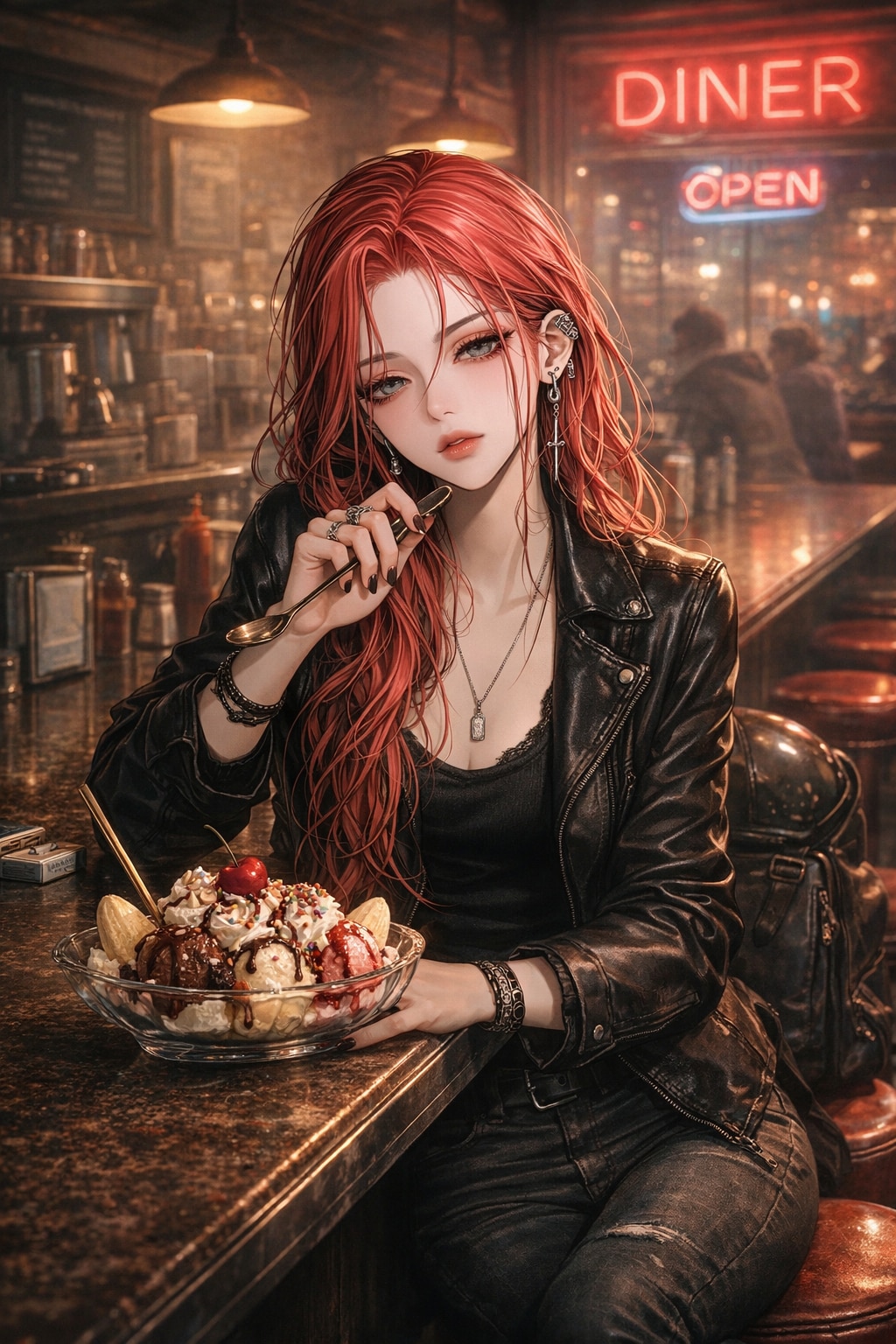 十朱リラは、ガチな夜に、ガチな甘さを求めにきた。 | の人気AIイラスト・グラビア