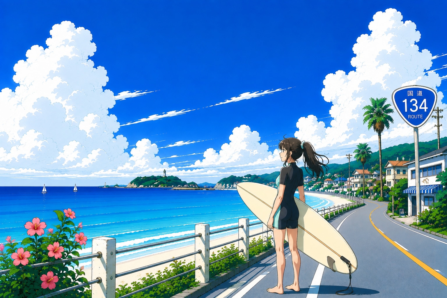 波を待ってる