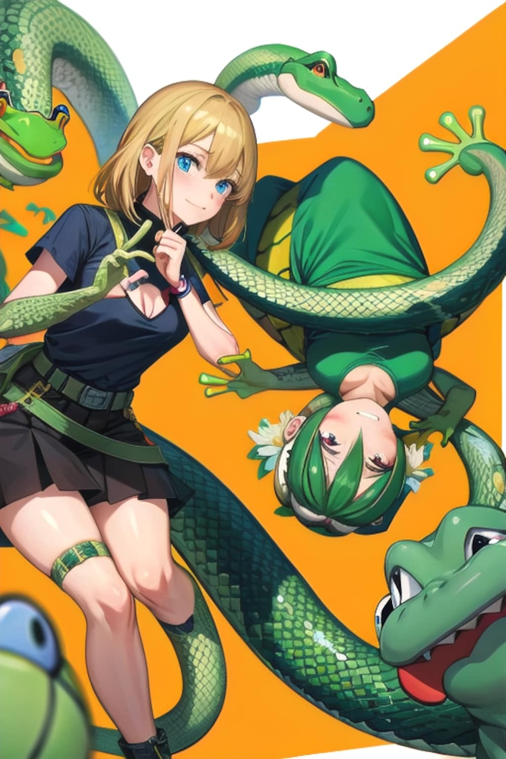 蛇と蛙