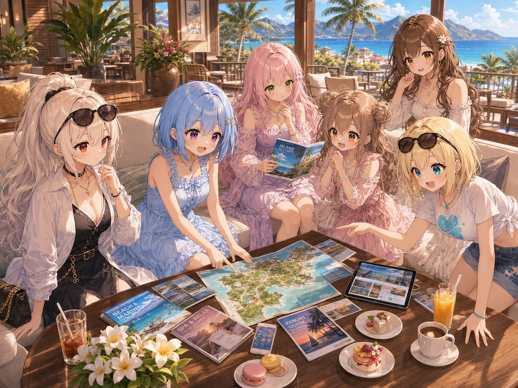 朝食後の作戦会議、今日はどこ行く？🌴🗺️
