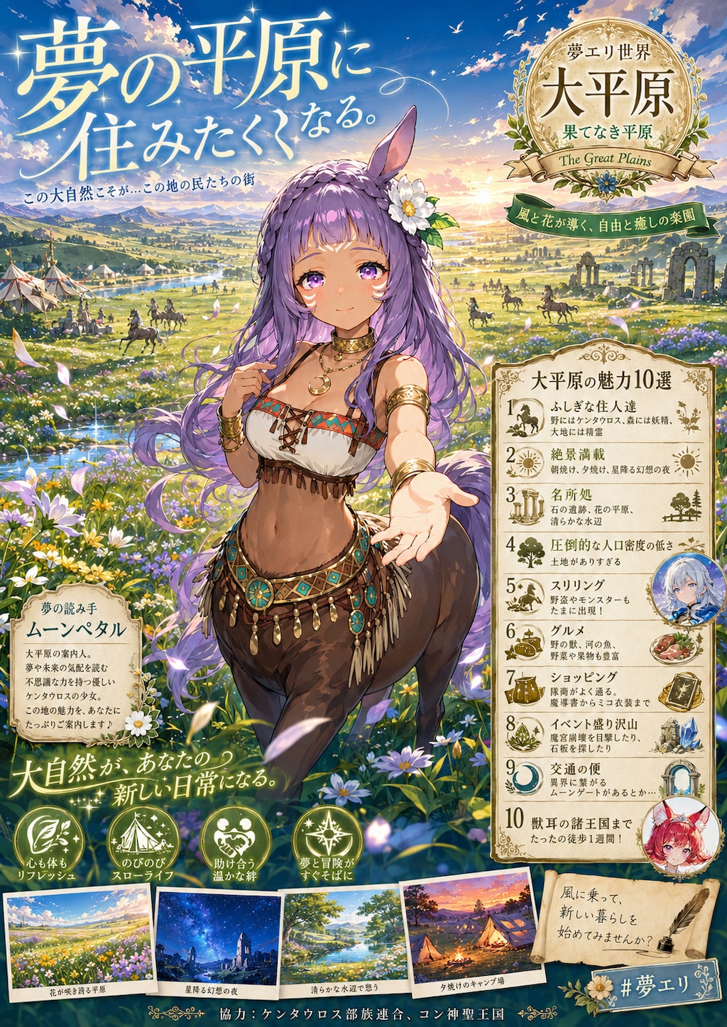 夢の平原に住みたくなる。【夢エリ】