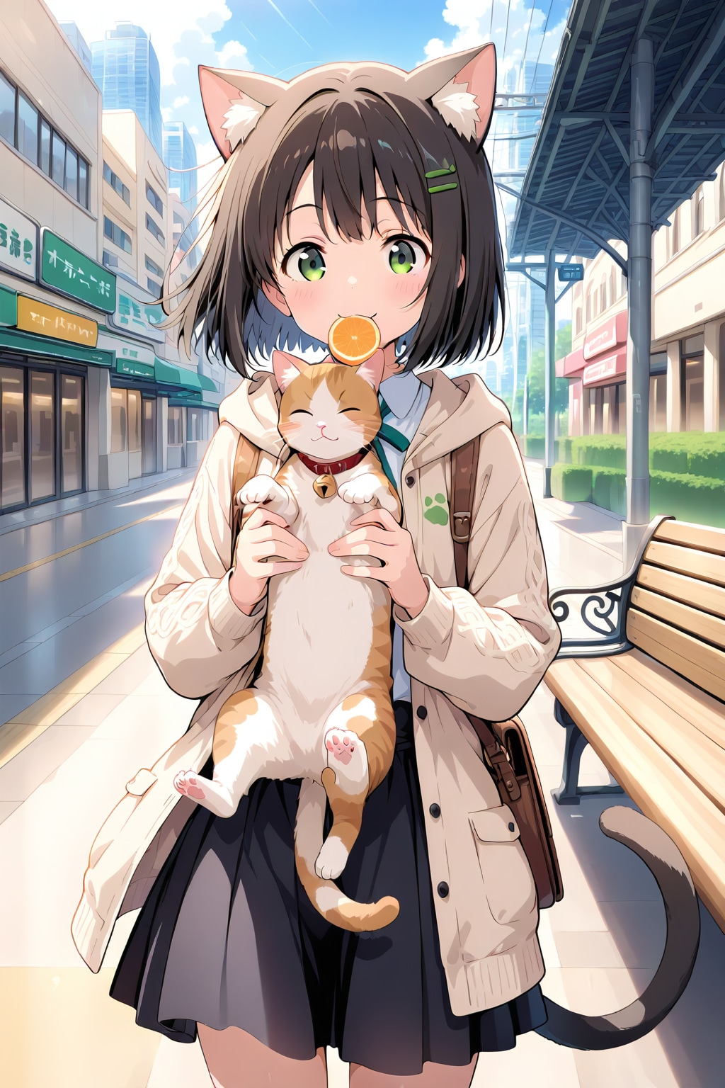 猫耳娘と春の装い