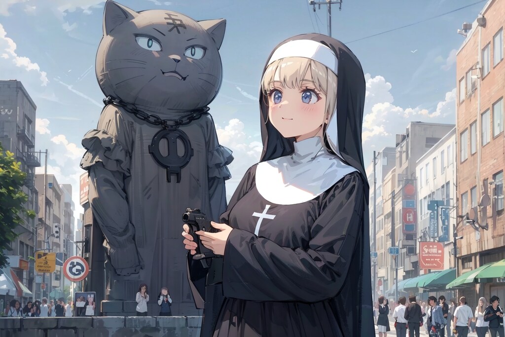 旅人で溢れかえったニューオオスから祈りを捧げる越夜隊の子