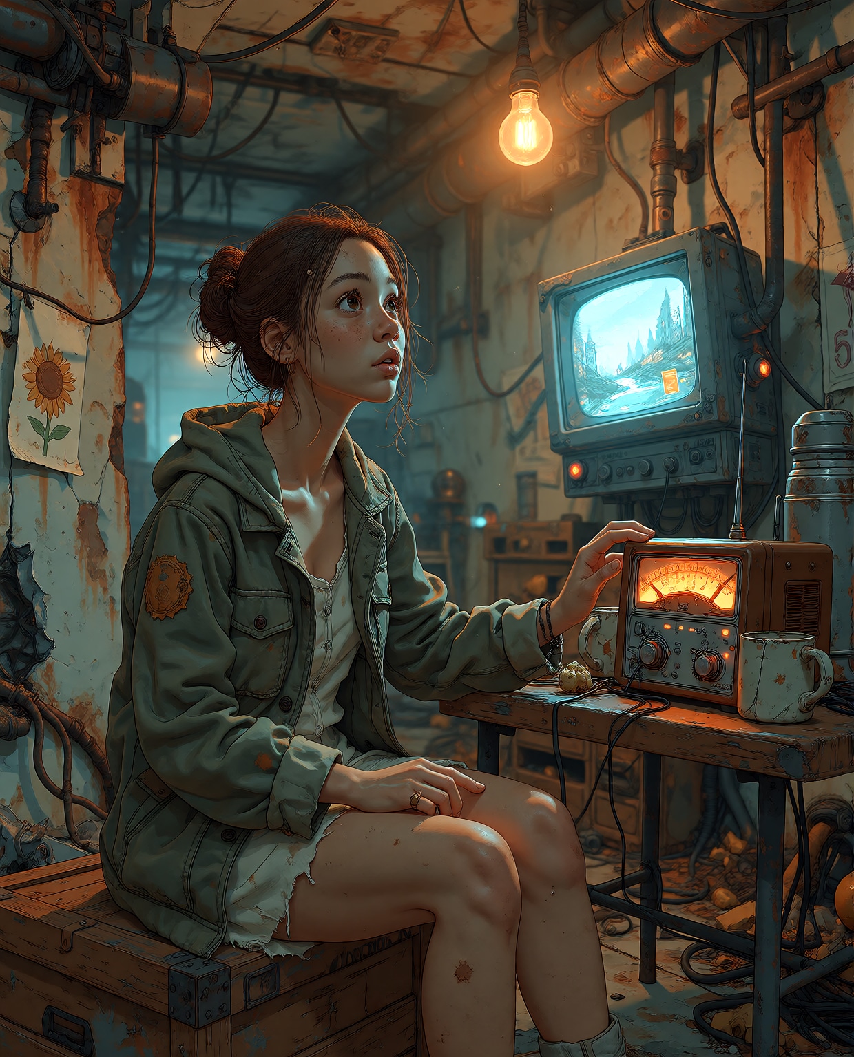 地下シェルターの彼女  (Post-apocalyptic Girl)