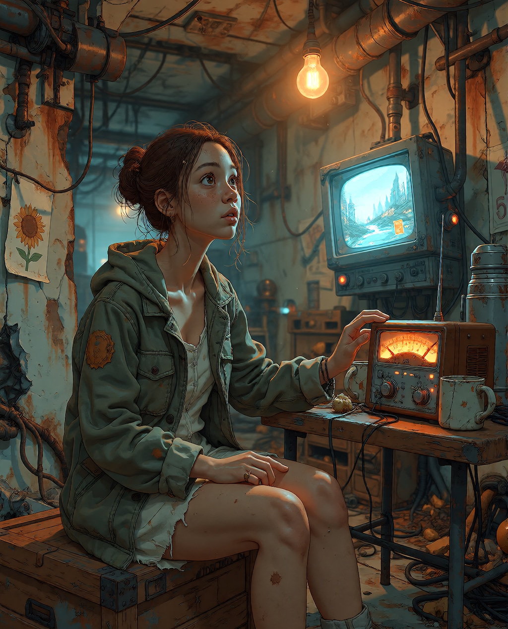 地下シェルターの彼女  (Post-apocalyptic Girl)