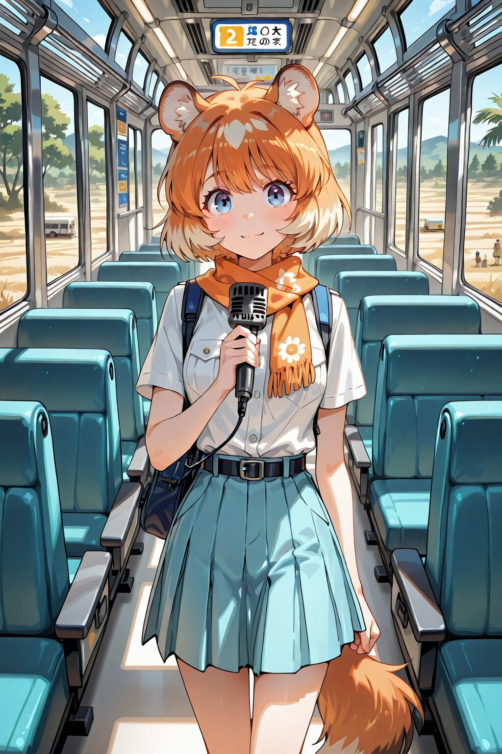 サファリパークのバスガイド