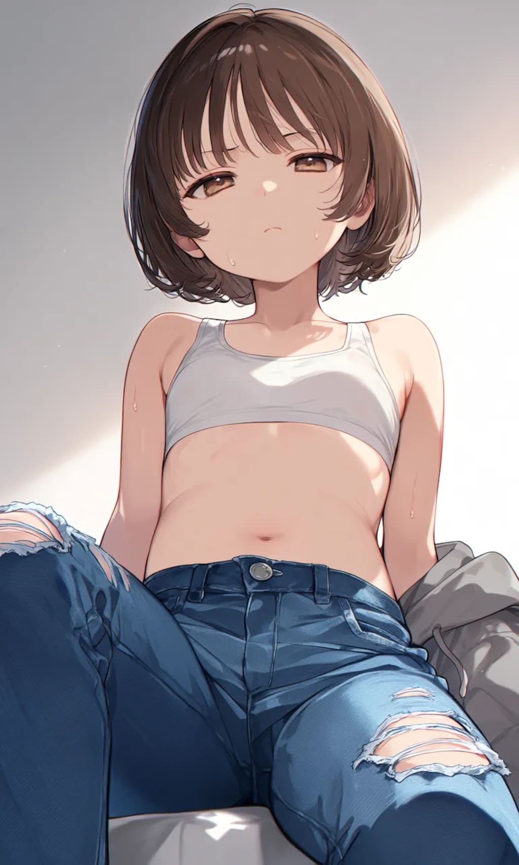 着替えた途中で寝落ち