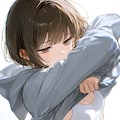 着替えた途中で寝落ち 2枚目