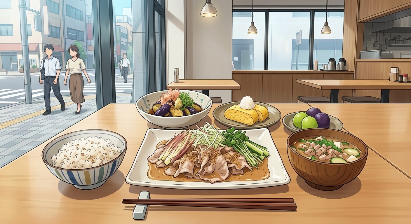冷製豚しゃぶランチ | の人気AIイラスト・グラビア