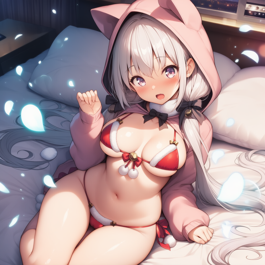 猫耳パーカーサンタ