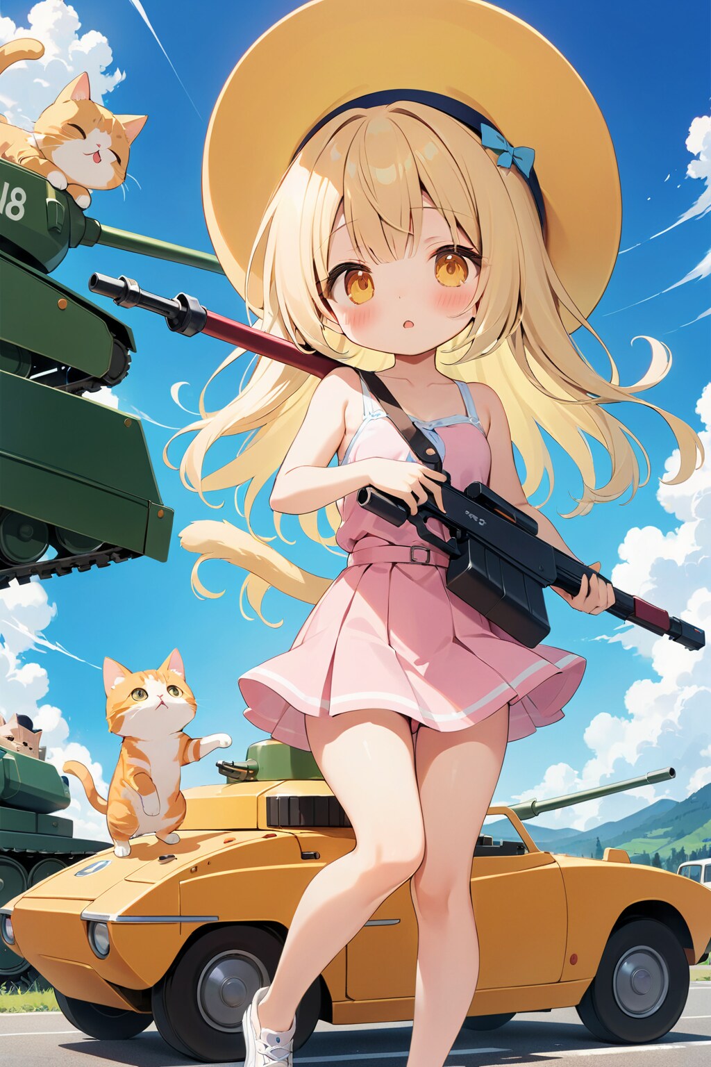 猫とタンクと少女