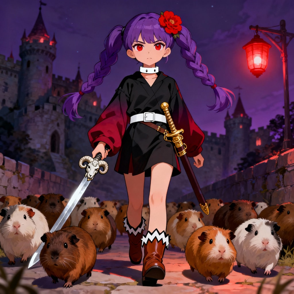 出陣とかいう名前の夜のコンビニへ出かける貴族の護衛がモルモットの群れなのが一般的な異世界の少女