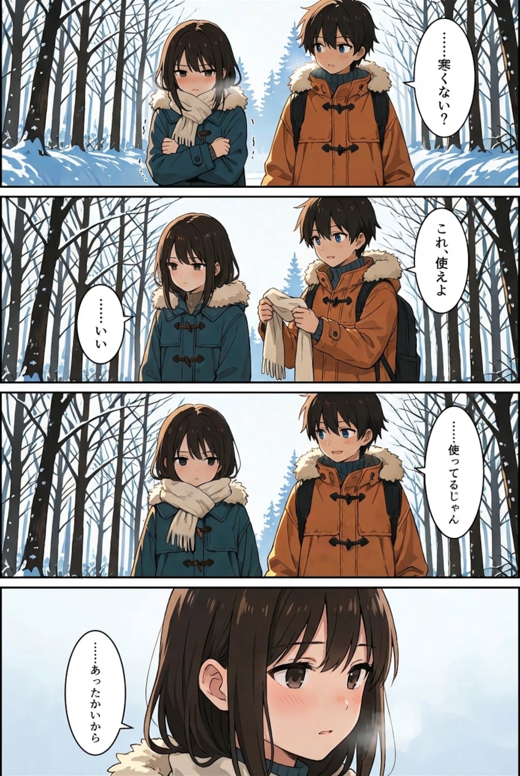 冬の４コマ漫画