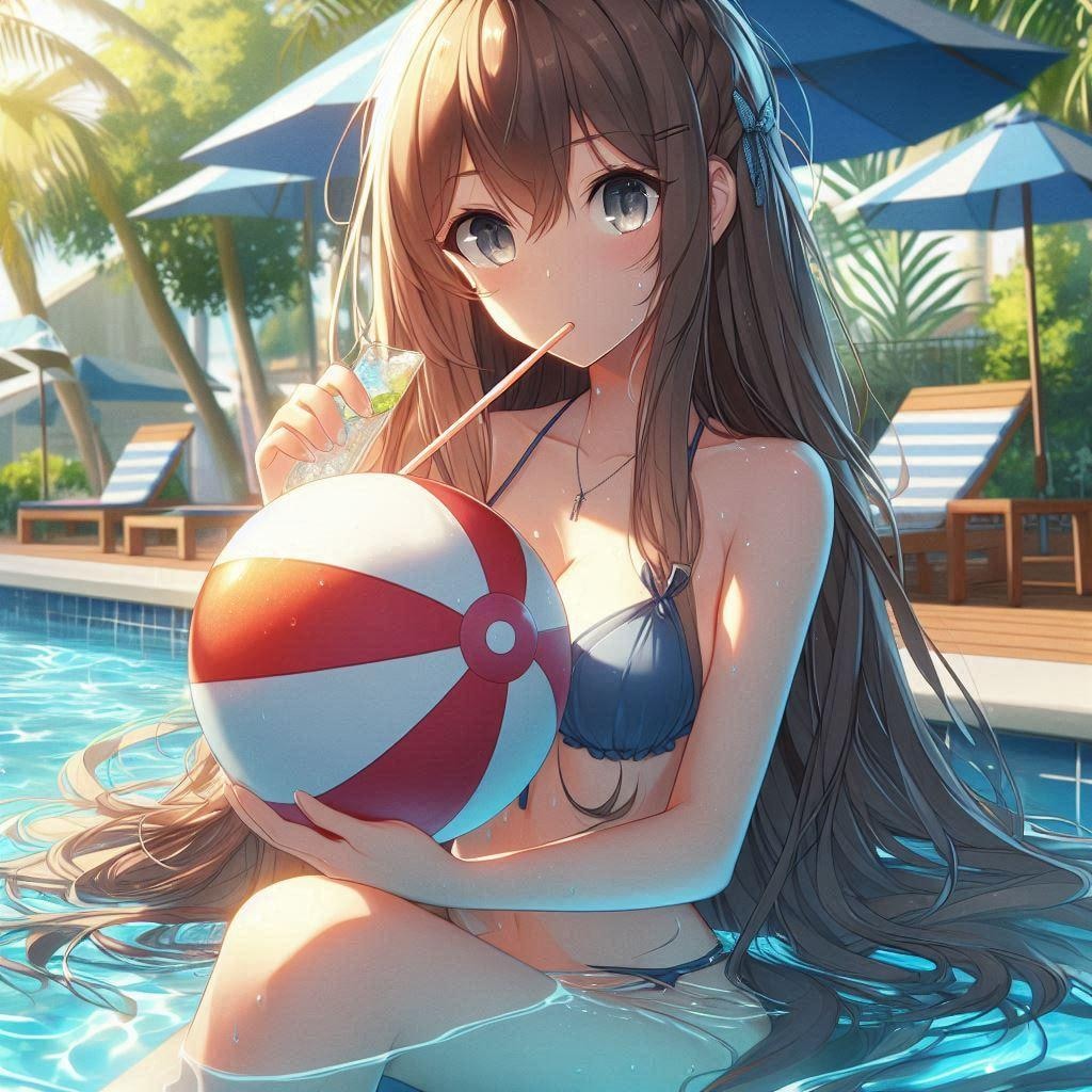 ボールに空気入れてる風