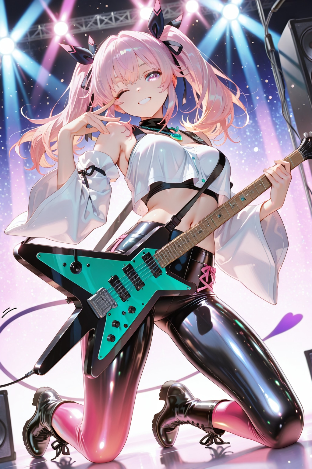 盛り上がってますか❤️絵梨奈のギターテクニックでじめじめした梅雨を吹き飛ばしちゃいますよ❤️