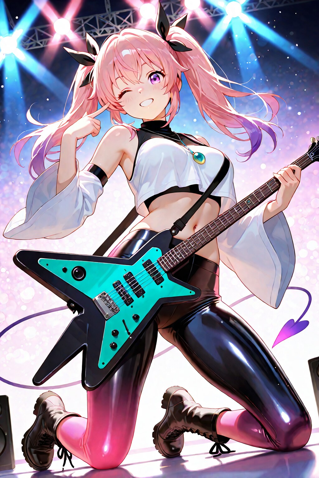 盛り上がってますか❤️絵梨奈のギターテクニックでじめじめした梅雨を吹き飛ばしちゃいますよ❤️