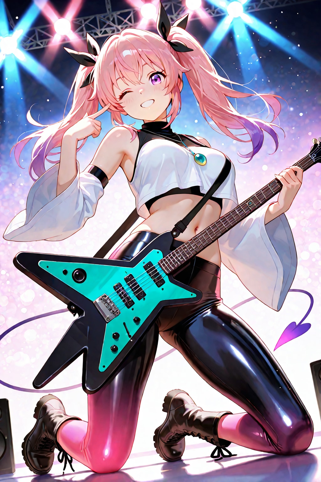 盛り上がってますか❤️絵梨奈のギターテクニックでじめじめした梅雨を吹き飛ばしちゃいますよ❤️