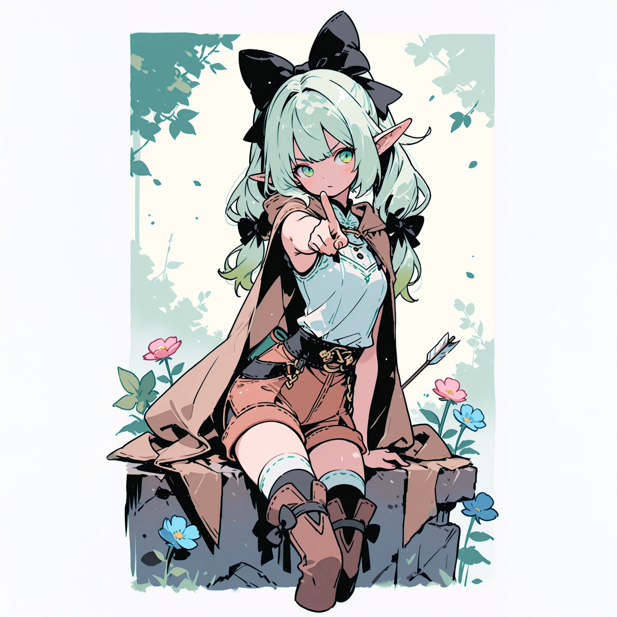 「いーい、弓が苦手なエルフだっているんだからね」 | の人気AIイラスト・グラビア