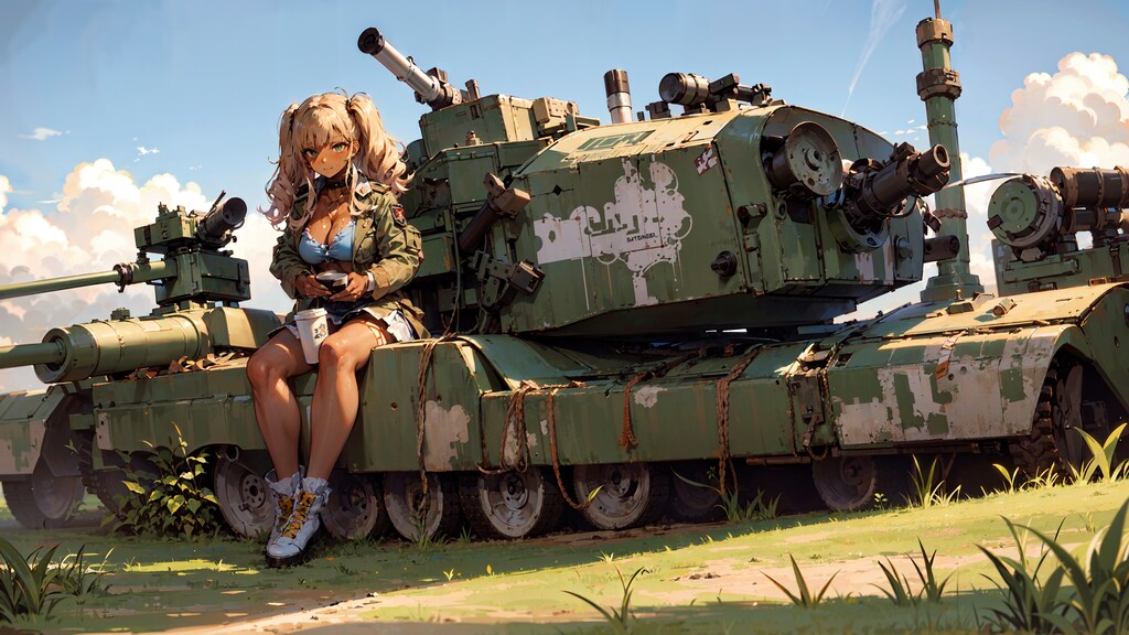 黒ギャル兵士の休息