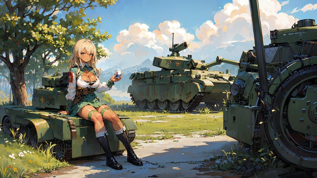 黒ギャル兵士の休息