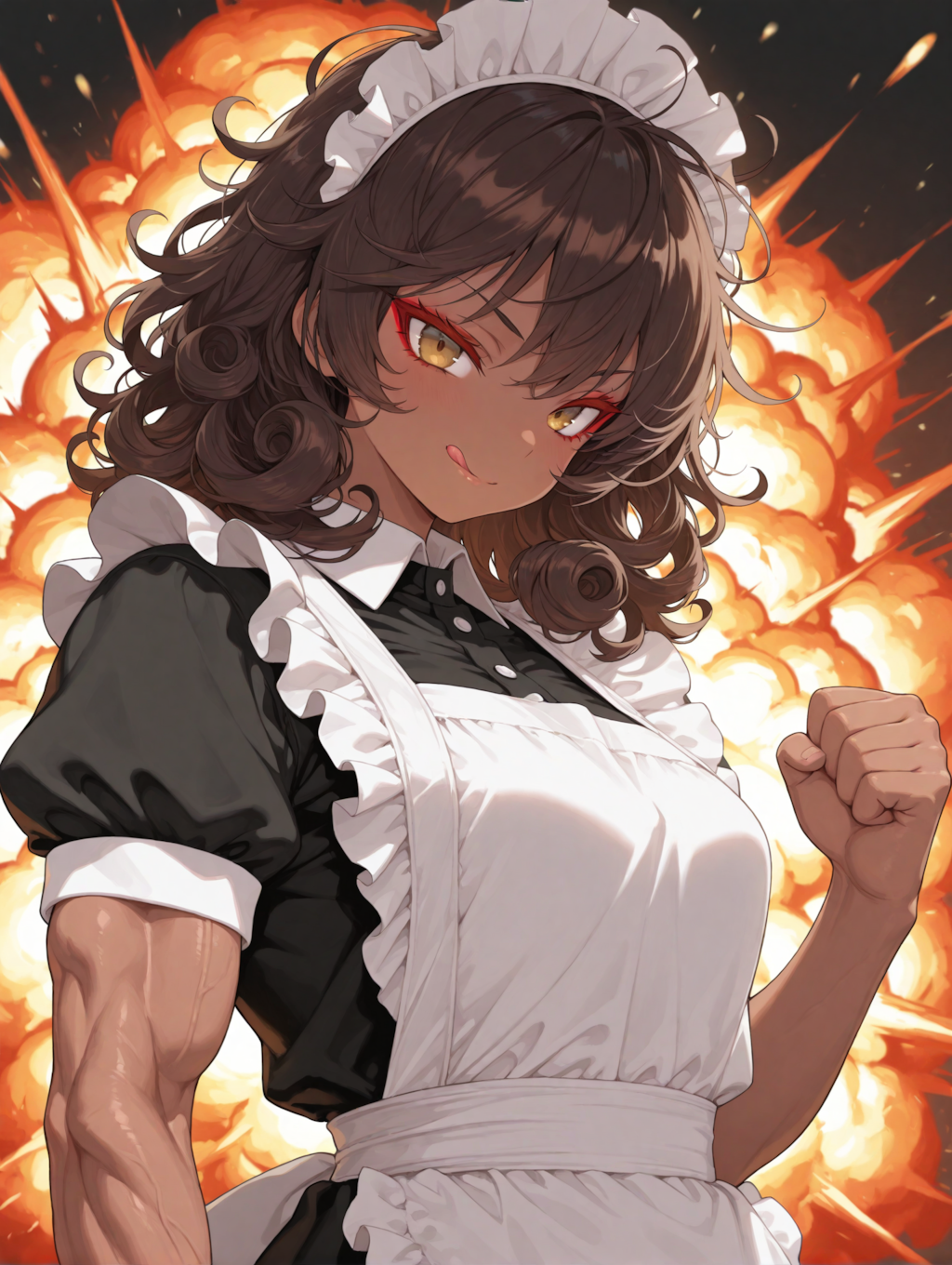 筋肉自慢のエバさん