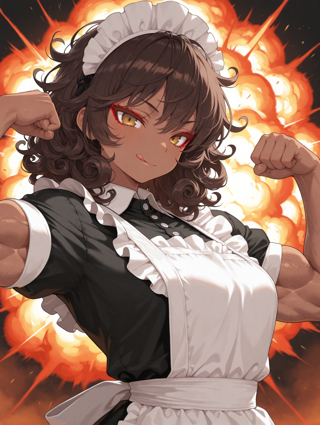 筋肉自慢のエバさん