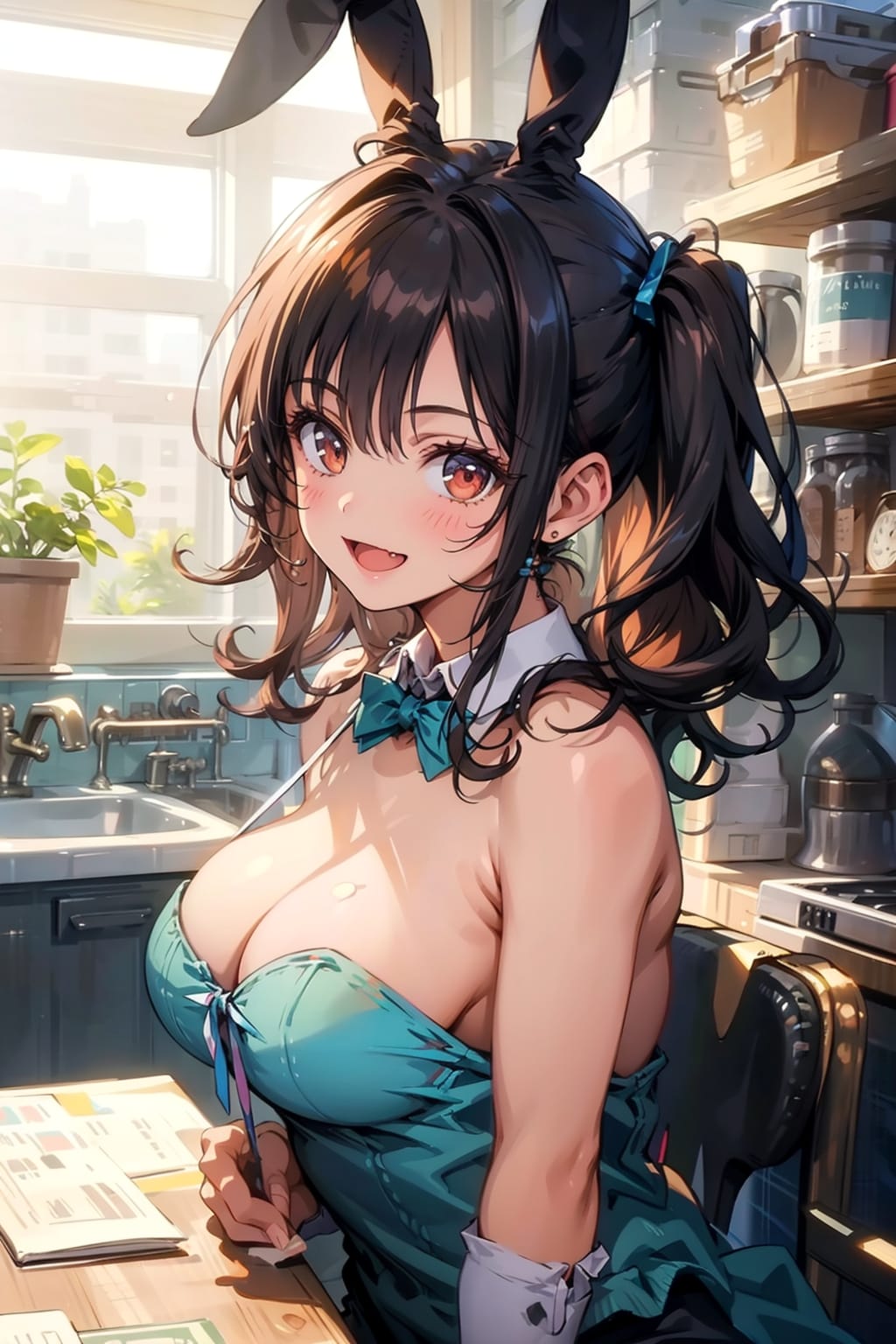 同級生がバニーガール姿で