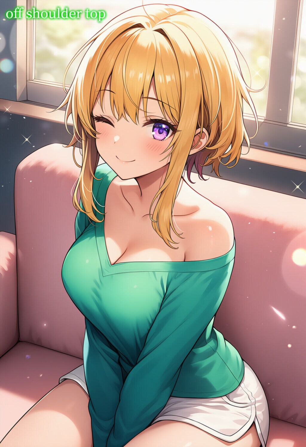 【お気に入りの呪文！】off shoulder top, off-shoulder sweater,