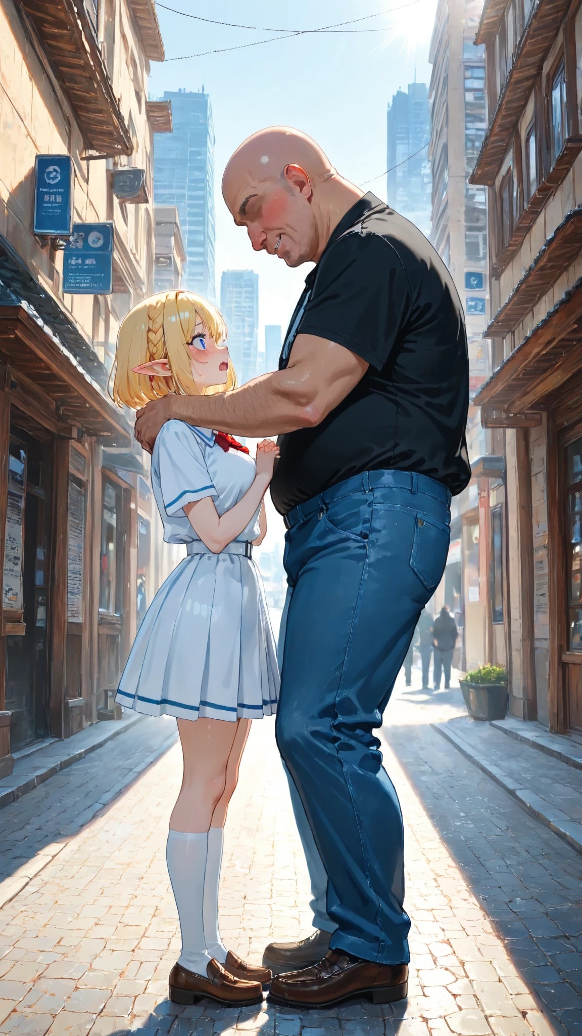 🧝‍♀️「あの……もう少し離れていただけますか？」 | の人気AIイラスト・グラビア