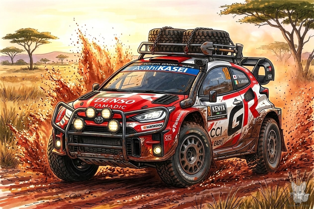 祝WRC初優勝【2026年GRヤリス・サファリ仕様(レトロカスタム)】 | の人気AIイラスト・グラビア