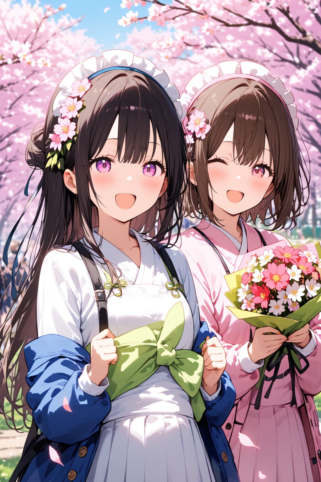 お花見を楽しんでいるアイドル　その２