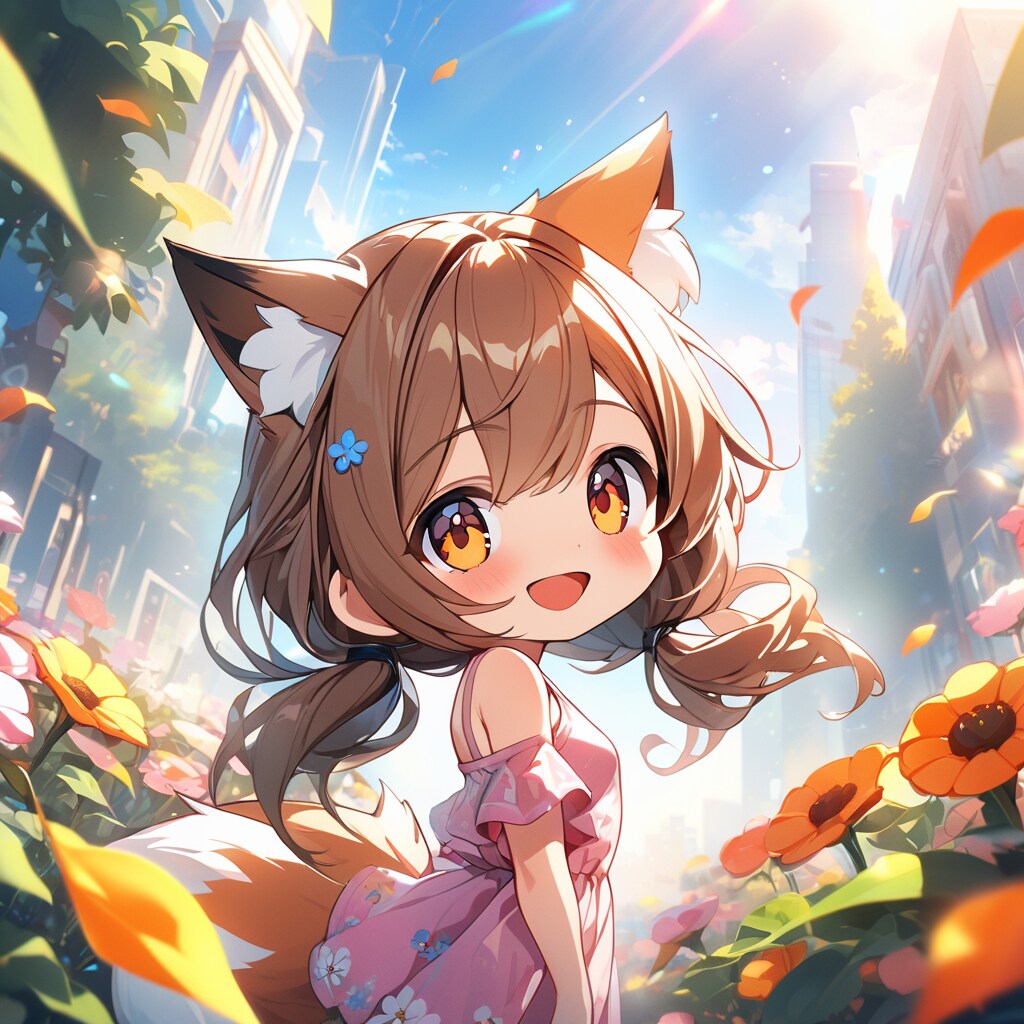 妖狐ちゃん、はい、チーズ。