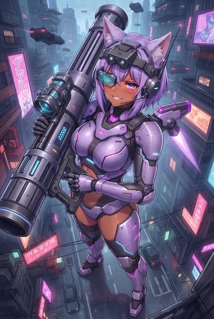 細かいことは気にしない（メタ）ビームバズ装備のメカ娘シス | の人気AIイラスト・グラビア