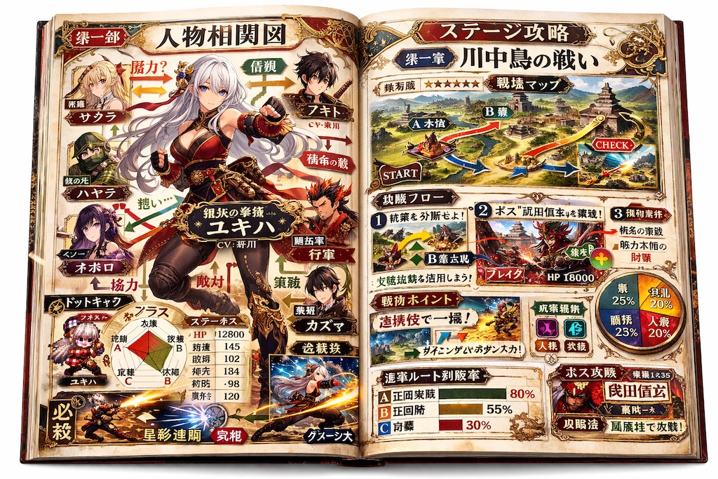 カラーイラスト攻略本/２０２６年 風ゲーム攻略本