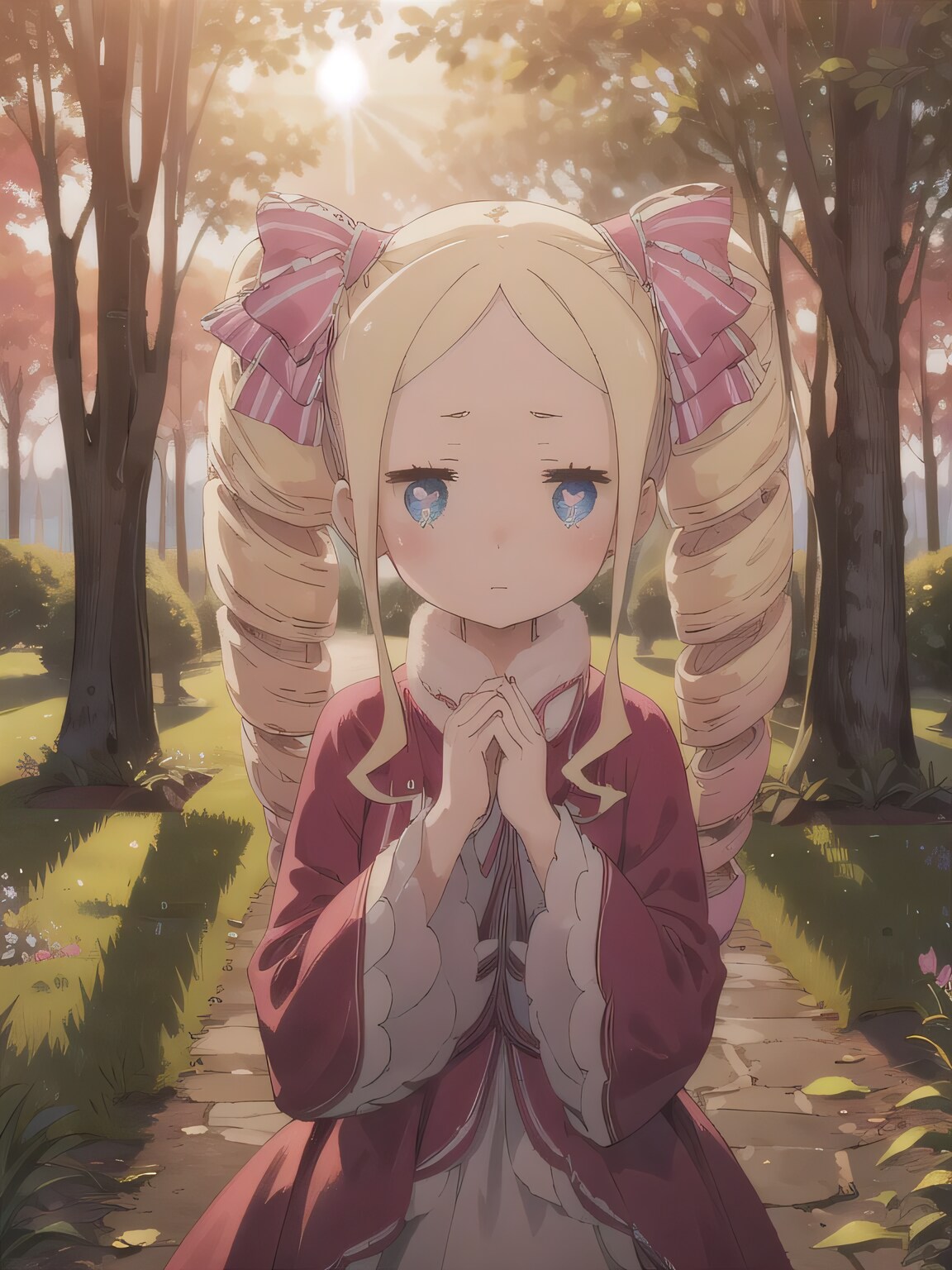 金髪ツインテでドレスの少女２ | の人気AIイラスト・グラビア