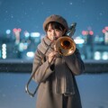 冬空に響く、トロンボーンの息吹 #冬将軍 4枚目