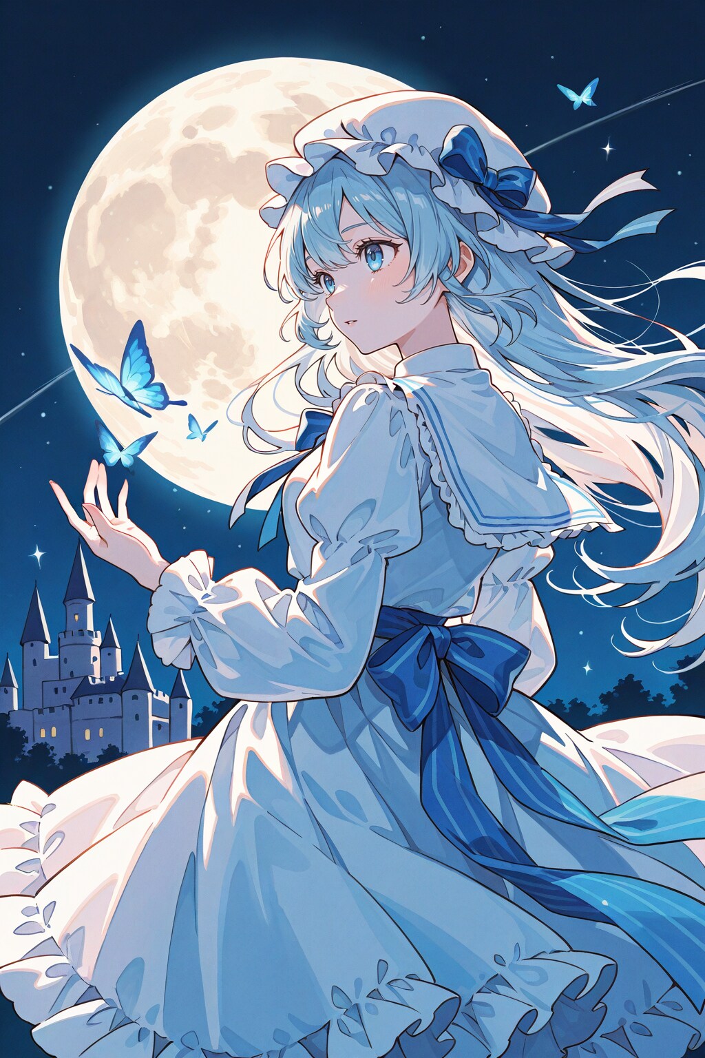 moon over the castle | の人気AIイラスト・グラビア