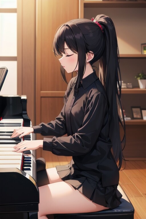 ピアノを弾く少女
