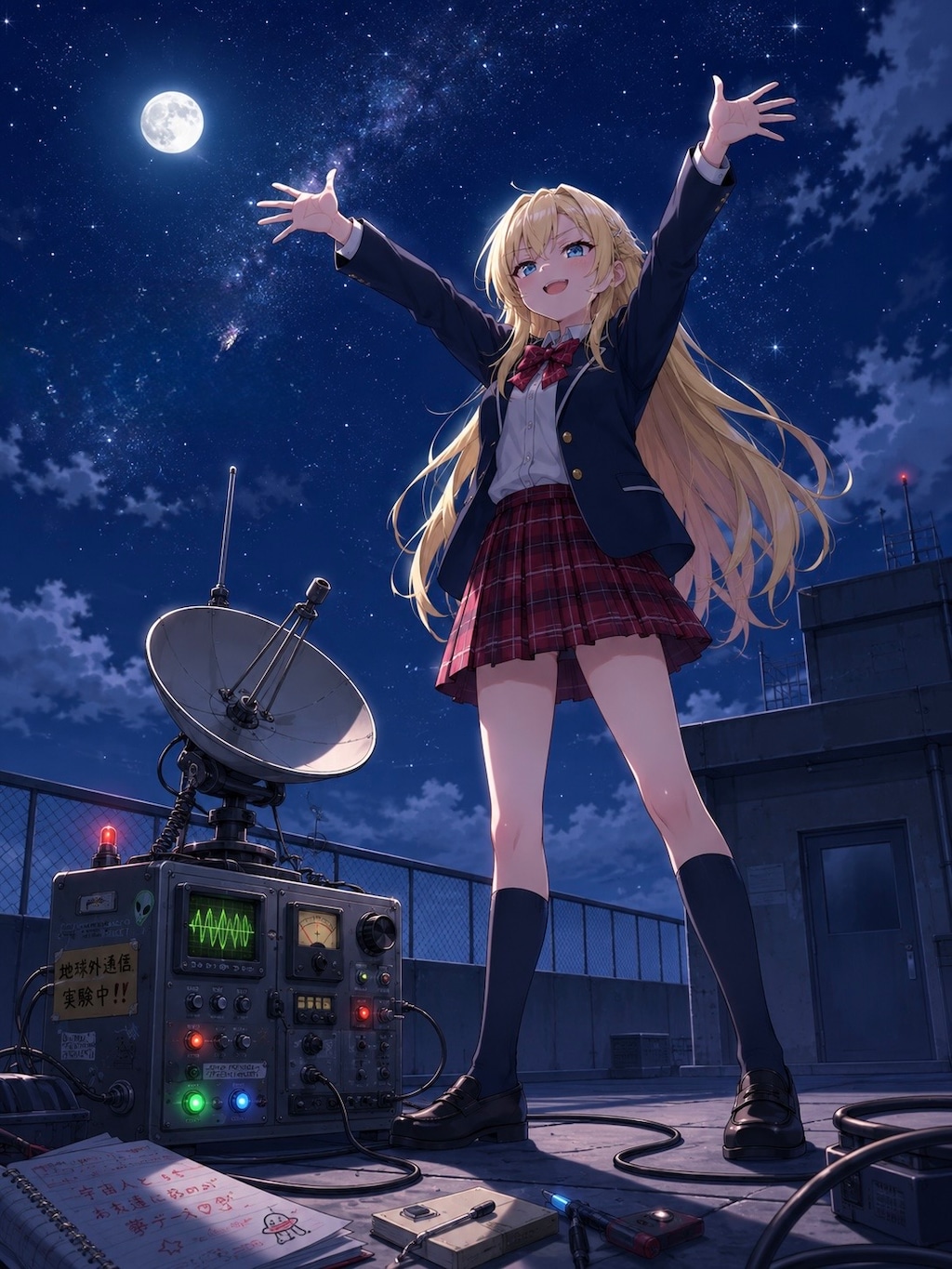 深夜の学校