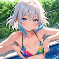 派手な水着に恥ずかしがるそらちゃん！ 8枚目