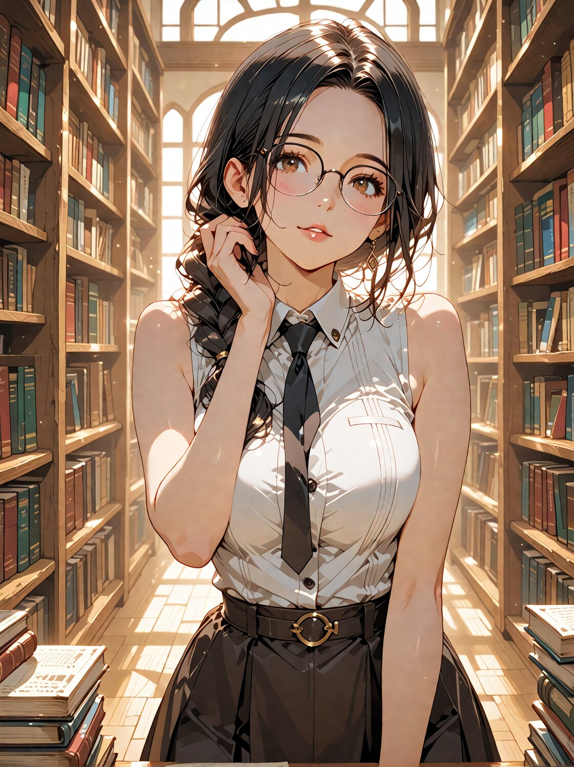 司書 | の人気AIイラスト・グラビア