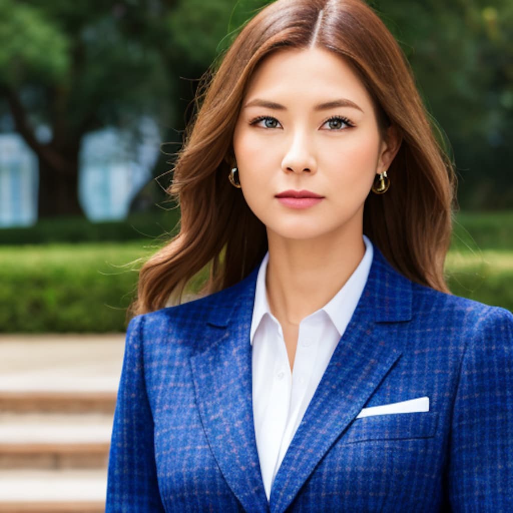 シャネルのスーツを着たキャリアウーマン