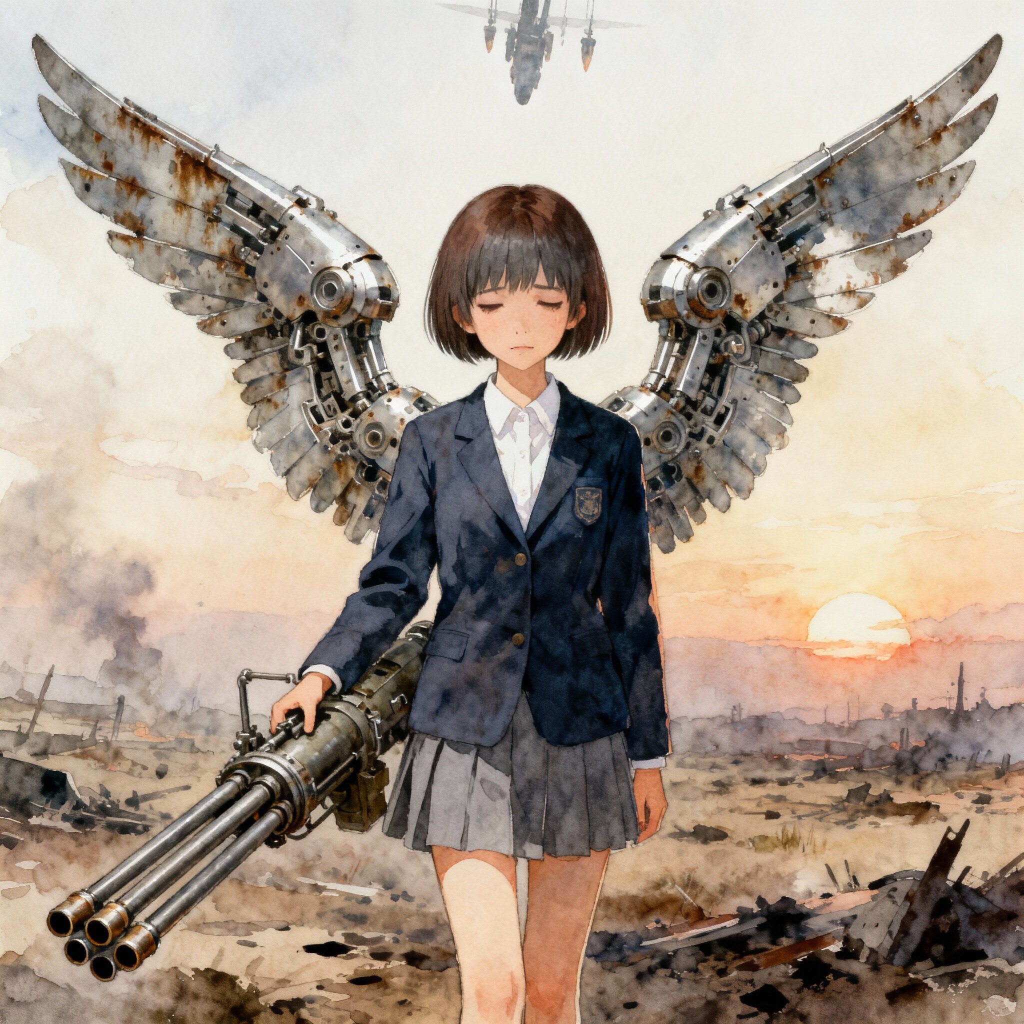 戦場の夕日 | の人気AIイラスト・グラビア